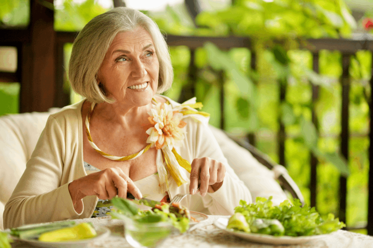 Portrait of beautiful senior woman