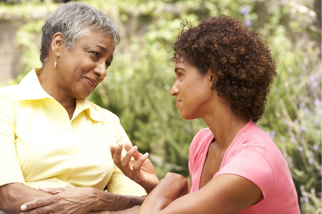 Senior Woman Being Consoled