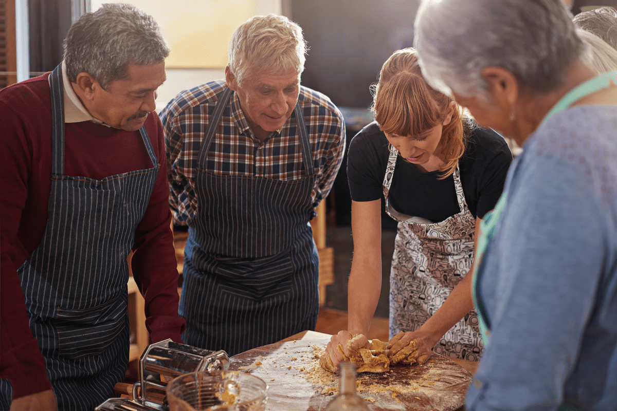 Showing them how to make meals in minutes